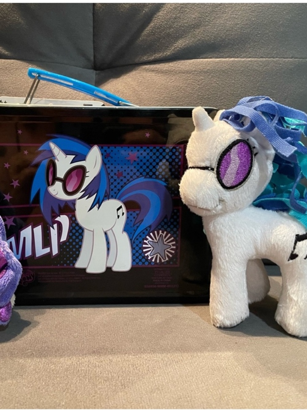 My Little Pony White Plush with Purple Eyes and Blue Accents